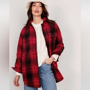 Plaid Soft-Brushed Utility Shacket for Women